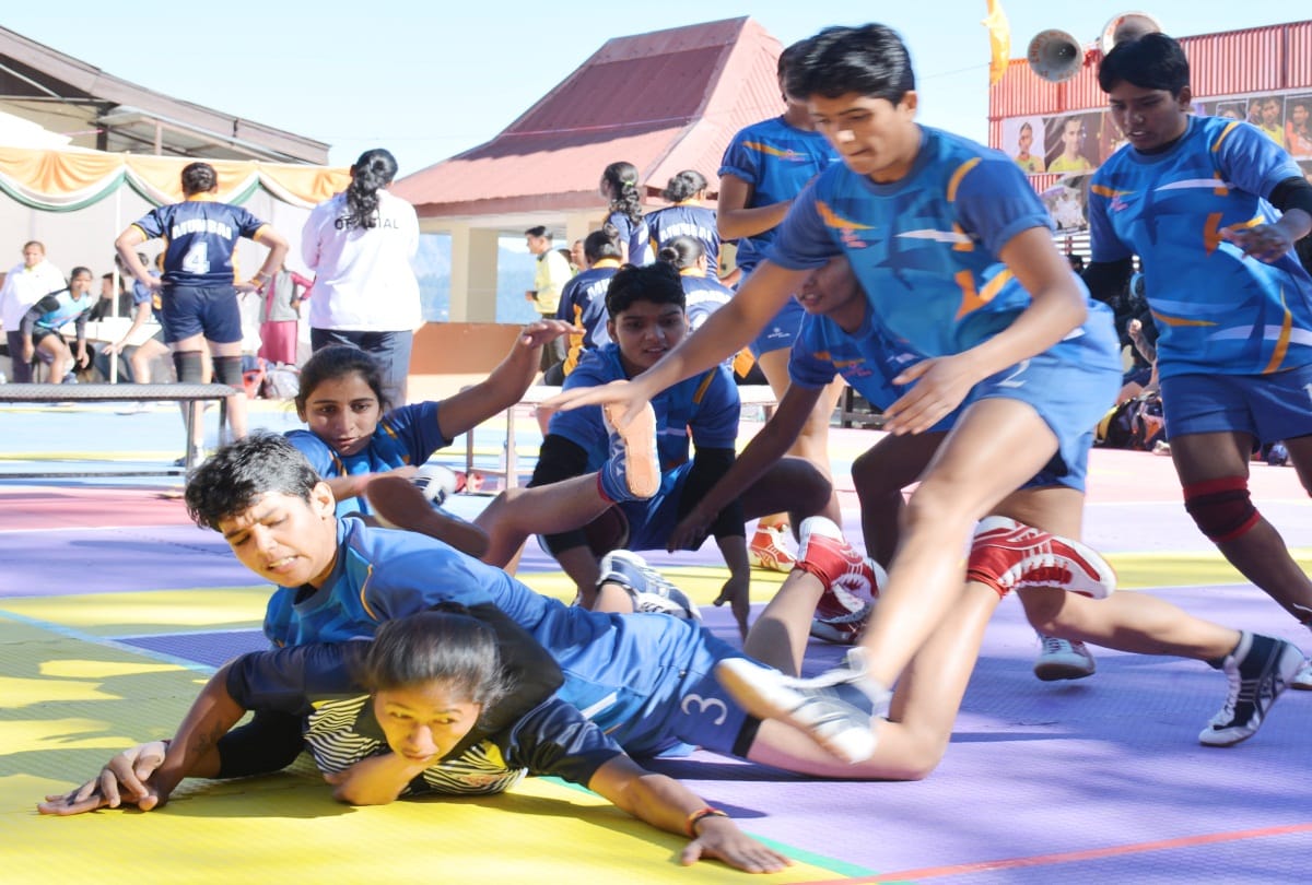 hpu shimla team in final of All India Inter University Women's Kabaddi
