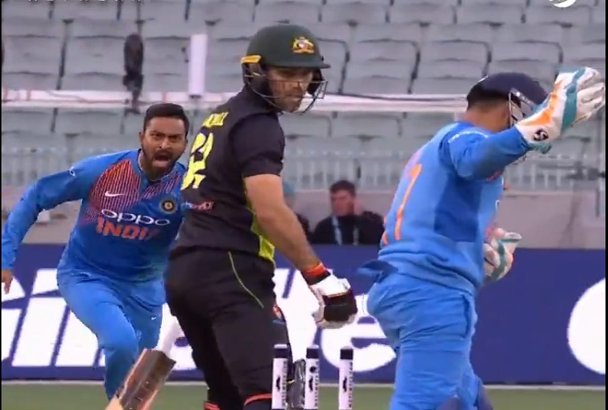 Video: Krunal Pandya bowled Glenn Maxwell and takes revenge of Brisbane T-20