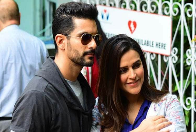 neha dhupia discharge from hospital and angad bedi received her