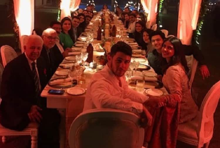Priyanka Chopra and Nick Jonas shared family dinner picture on social media