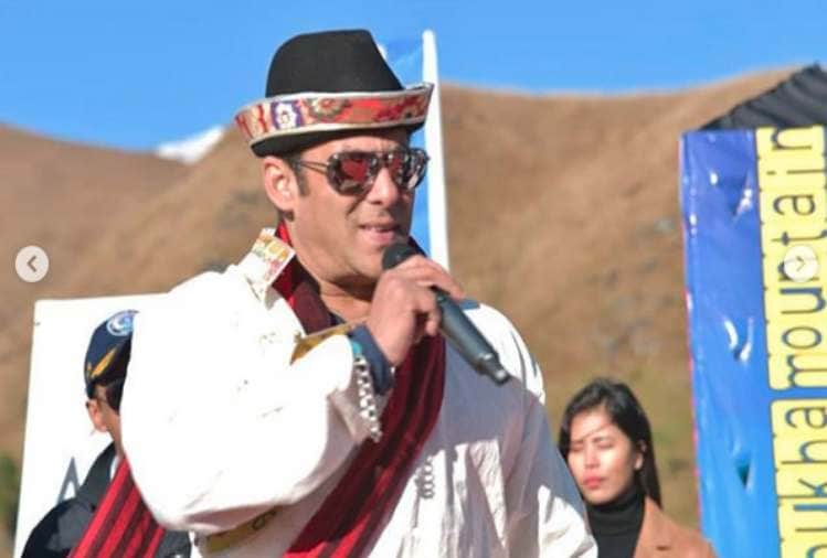 salman khan bicycle ride with kiren rijiju and pema-khandu
