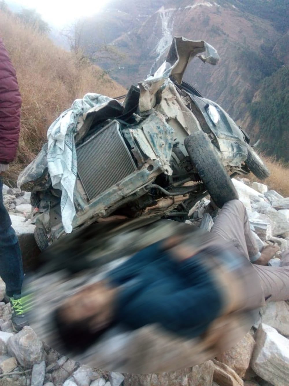 Truck collision car in haldwani two killed in Accident