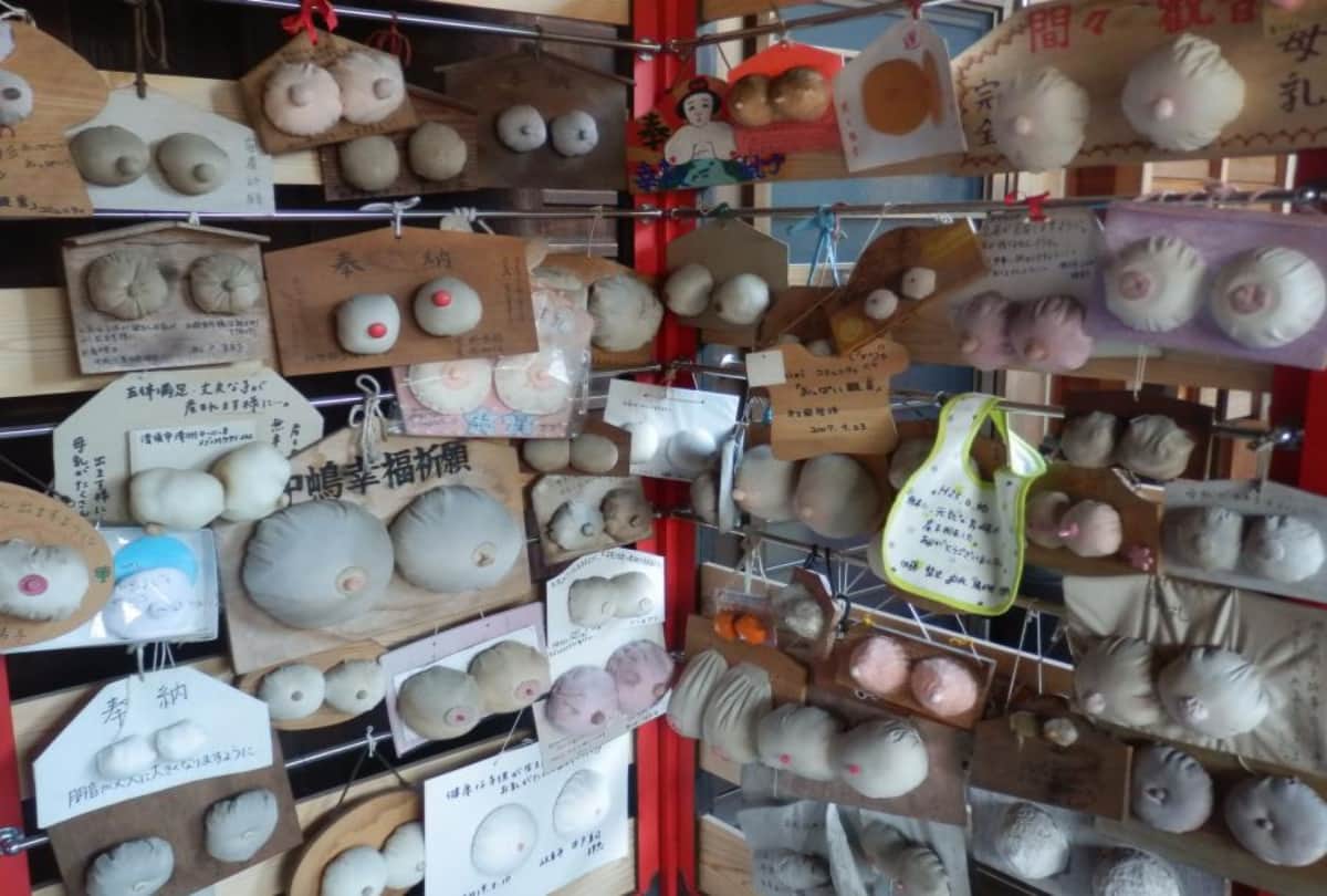 This weird temple in japan people worships breasts for women health