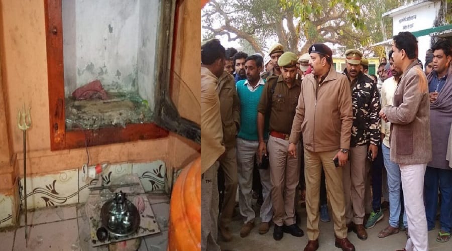 Bijnor, idol was dismantled in uttar pradesh and tension in village and police force deployed