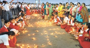 Goddess Deepawali flags with ghosts, decorated with color