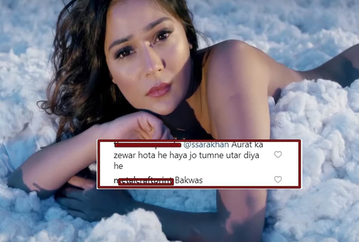 Sara khan trolled by social media users after release music album BLACK HEART