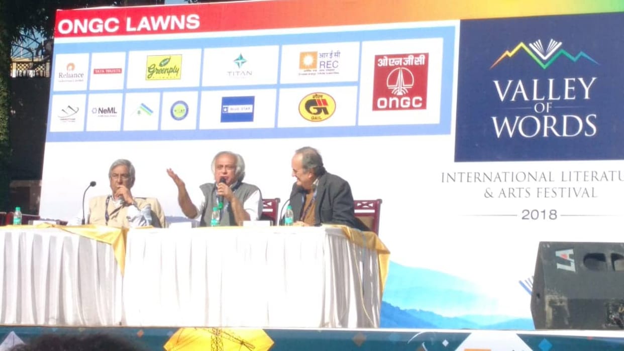 Union Minister Jairam Ramesh in International Literature festival 2018 valley of words