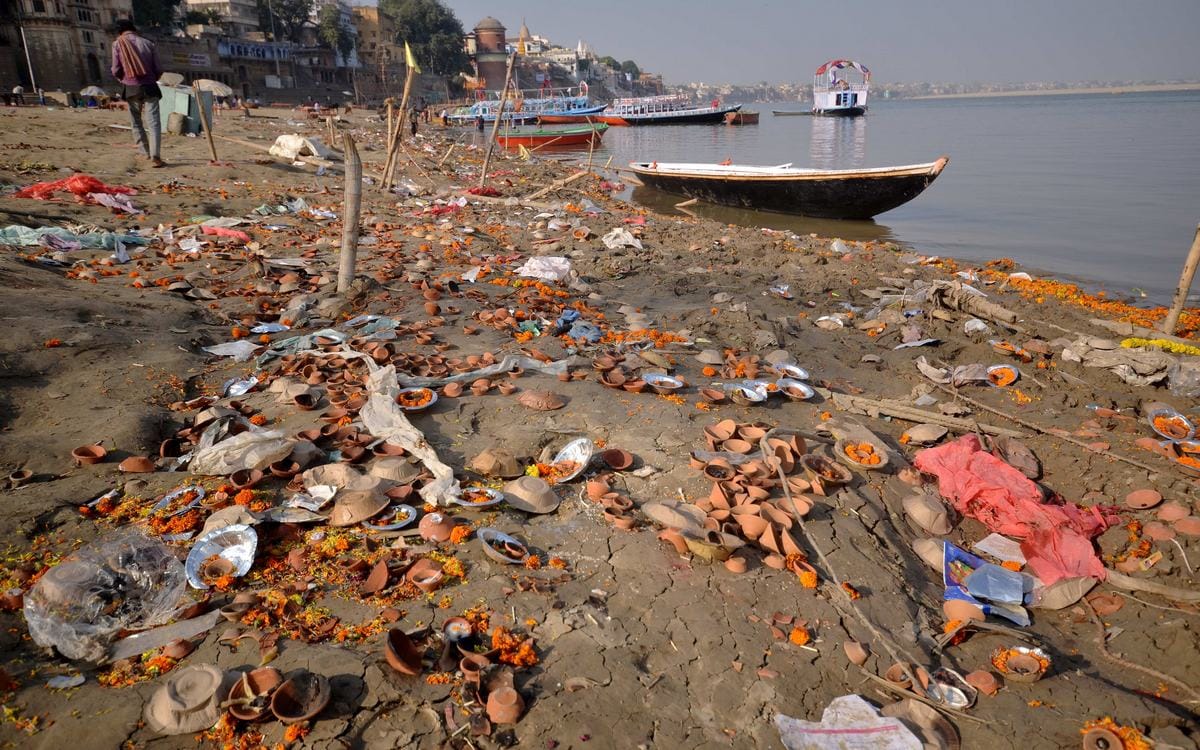 Varanasi ganga ghat condition after dev deepawali