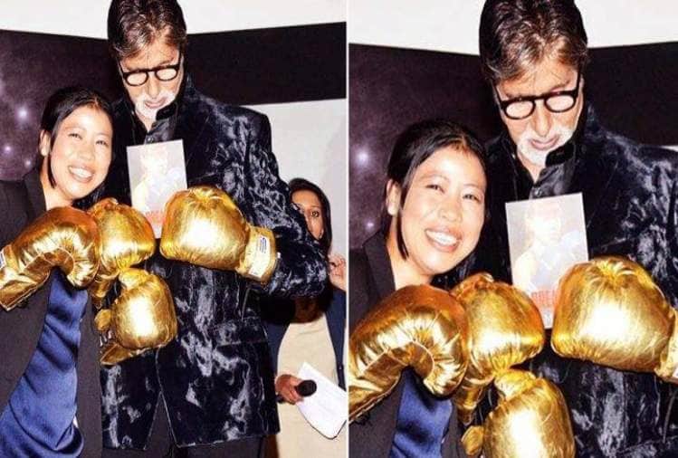 amitabh bachchan congratulate mary com share photo on social media