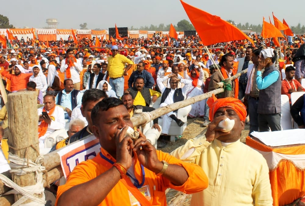 RSS VHP workers preparation for delhi dharmsabha over ram mandir