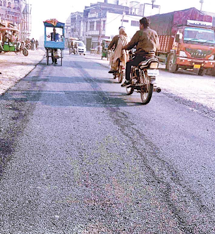 hiway repair,movement of vehicals started