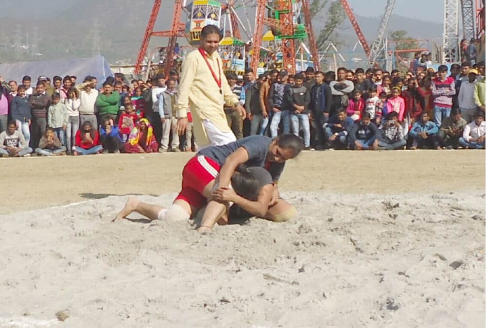 Wrestling Competition for women and Man Dangal in srinagar uttarakhand