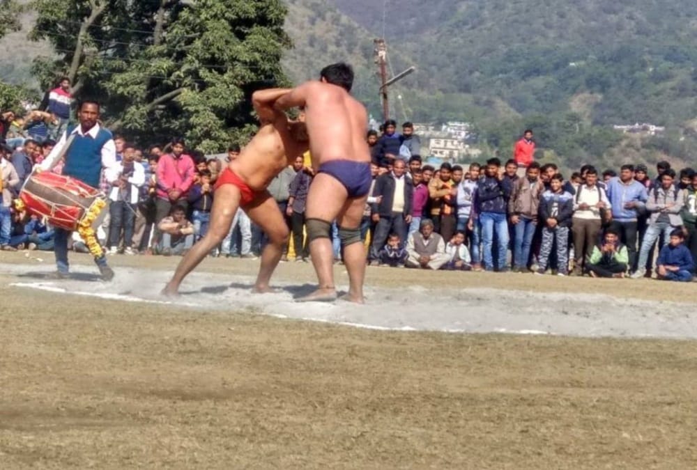 Wrestling Competition for women and Man Dangal in srinagar uttarakhand