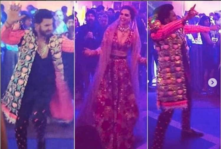 deepika padukone and ranveer singh romantic dance video at wedding party
