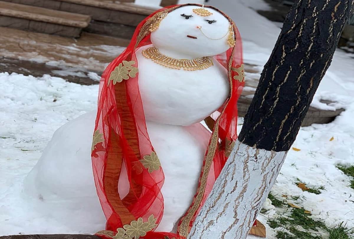 desi snow woman bride viral photos on internet after deepveer wedding