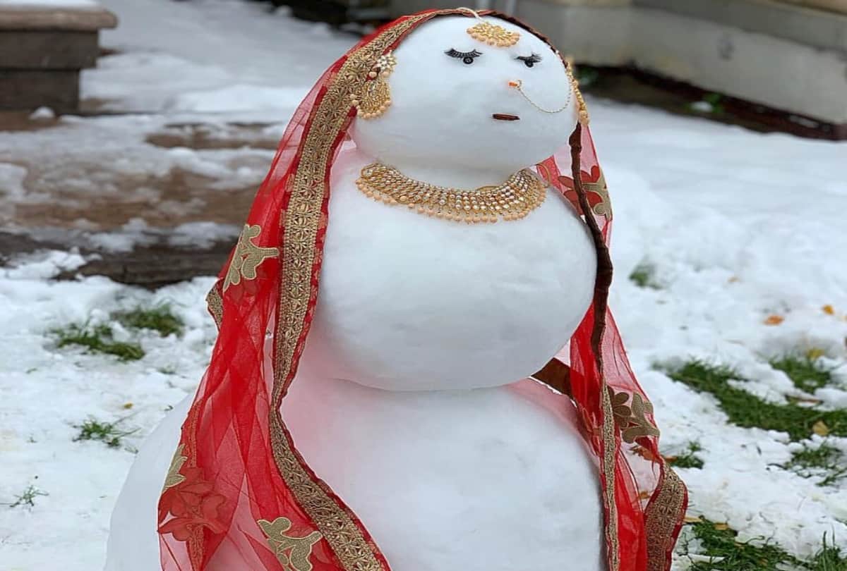desi snow woman bride viral photos on internet after deepveer wedding
