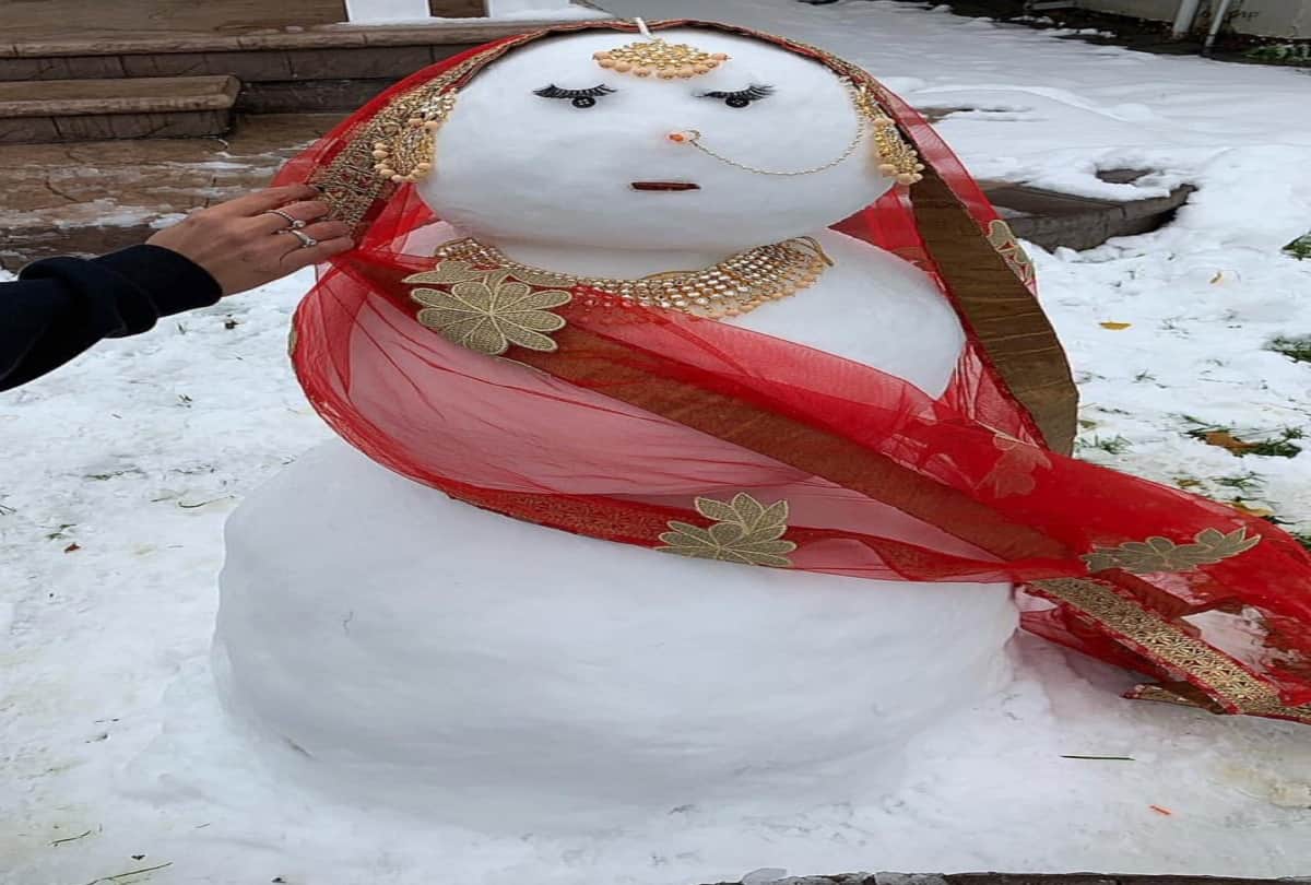 desi snow woman bride viral photos on internet after deepveer wedding