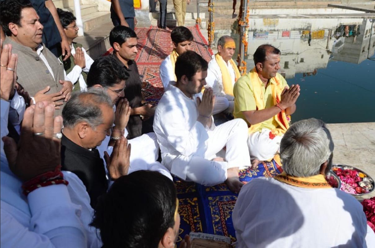 rajasthan elections 2018: Congress Rahul Gandhi Visits Ajmer Sharif Dargah Pushkar Brahma Temple