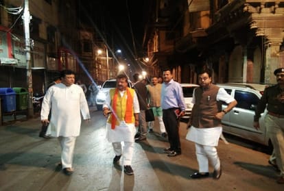 BJP president Amit Shah arrived at Indore Sarafa Chopati for MP election campaign