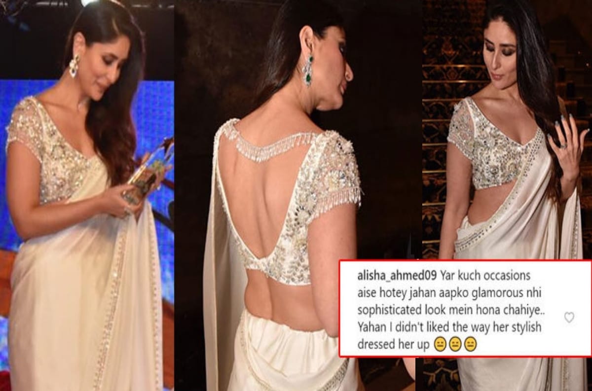 Kareena Kapoor Khan trolled for wearing a revealing saree for a prestigious award function
