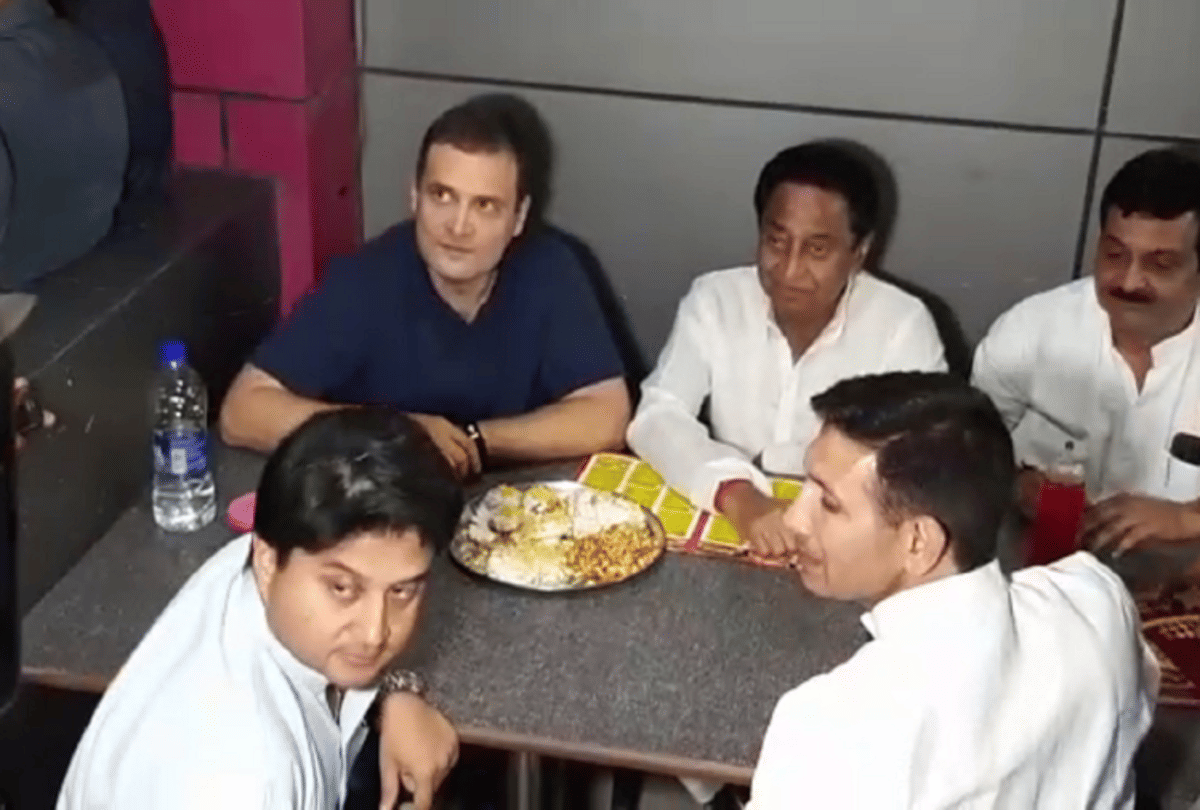 madhya pradesh assembly election 2018: Amit shah and rahul gandhi tastes local cuisine