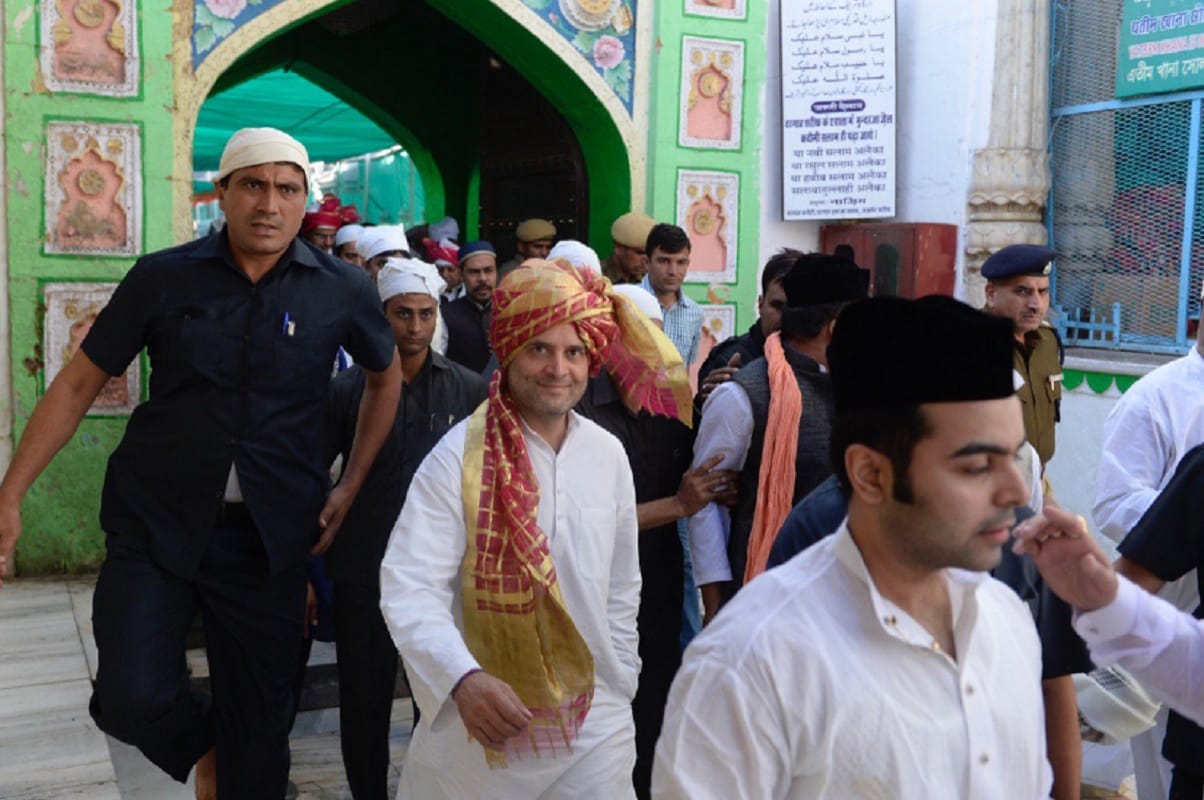 rajasthan elections 2018: Congress Rahul Gandhi Visits Ajmer Sharif Dargah Pushkar Brahma Temple