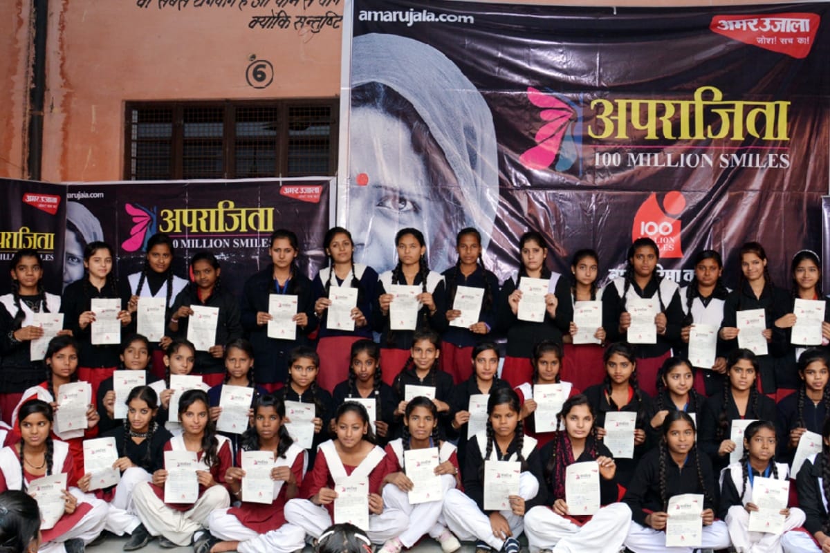 girls had a career counsling sassion under Aparajita 100 million smiles in shamli
