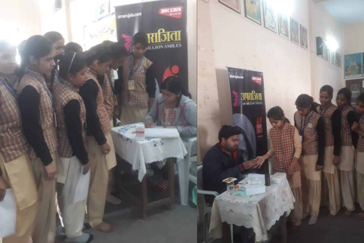 girls had a career counsling sassion under Aparajita 100 million smiles in shamli