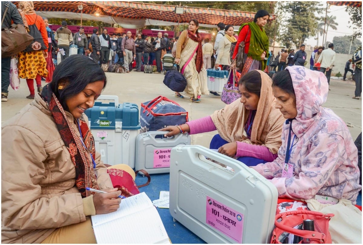 madhya pradesh assembly election 2018: poling booths ready for voting