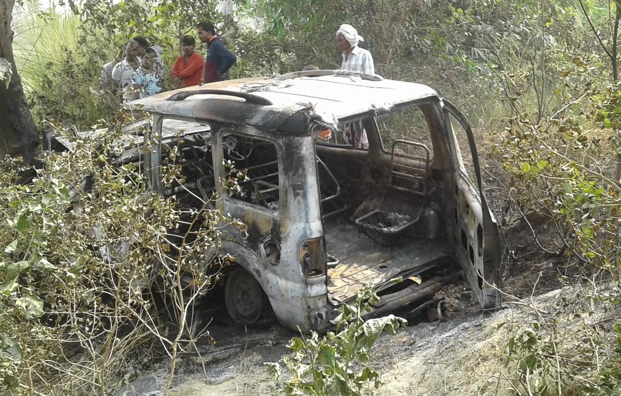 scarpio accident in mau three person killed