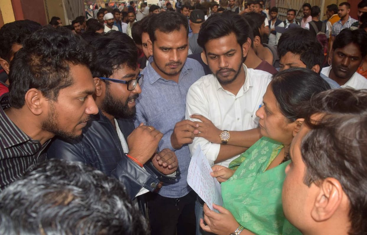 BHU students make protest again tension rises