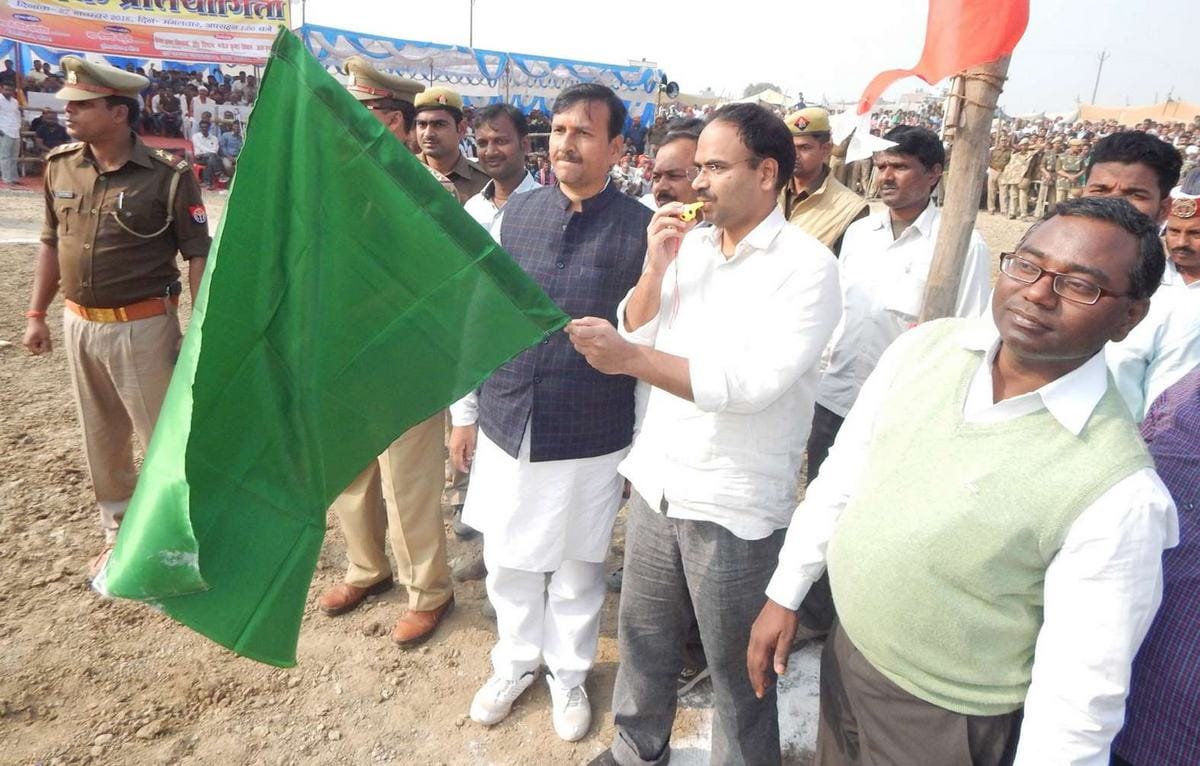 Horse riding competition in dadri fair at ballia