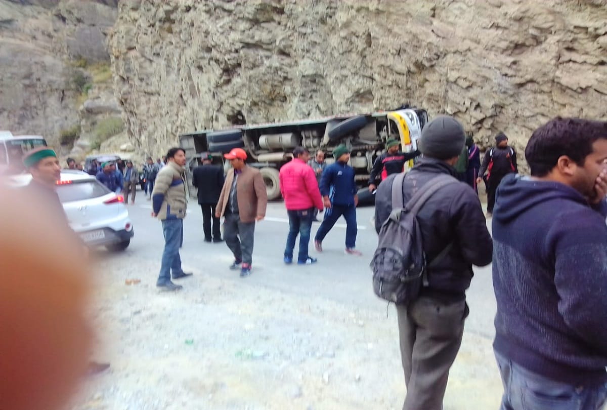 hrtc bus accident at Karcham kinnaur himachal pradesh