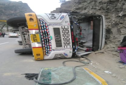 hrtc bus accident at Karcham kinnaur himachal pradesh