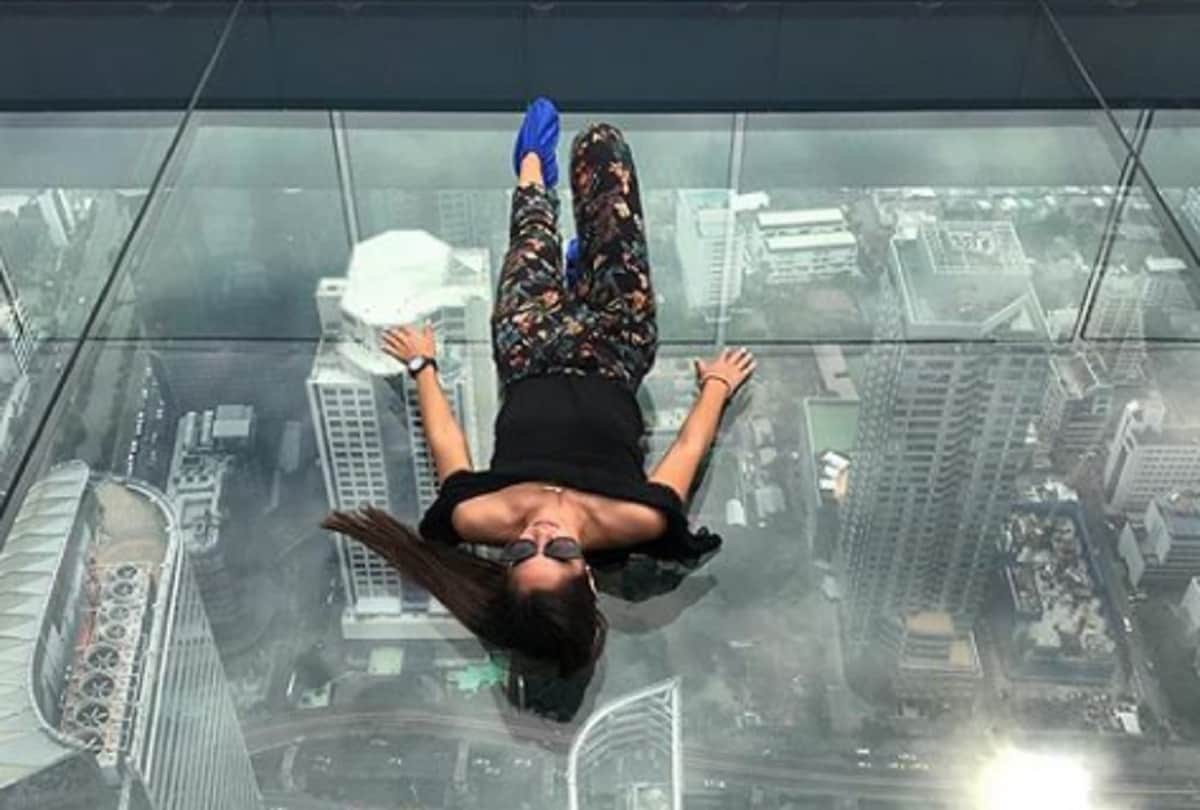 Strange Highest Glass Skywalk Weird Images Amazing King Power Mahanakhon Tower Bangkok