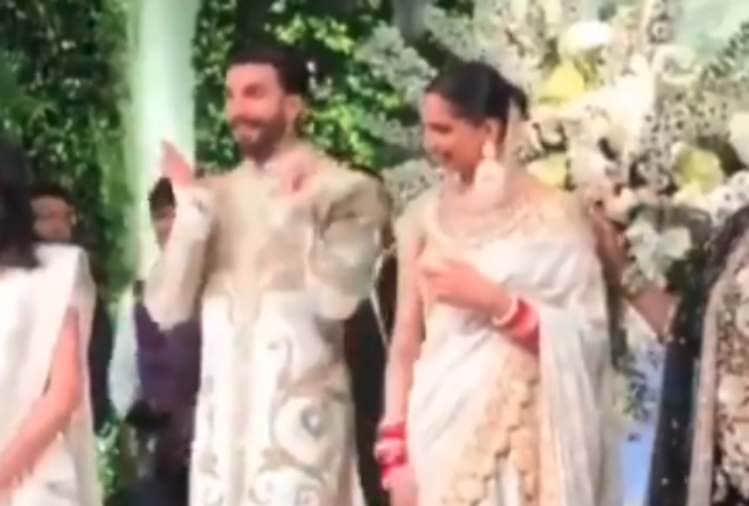 ranveer singh and deepika padukone mumbai reception dance video viral