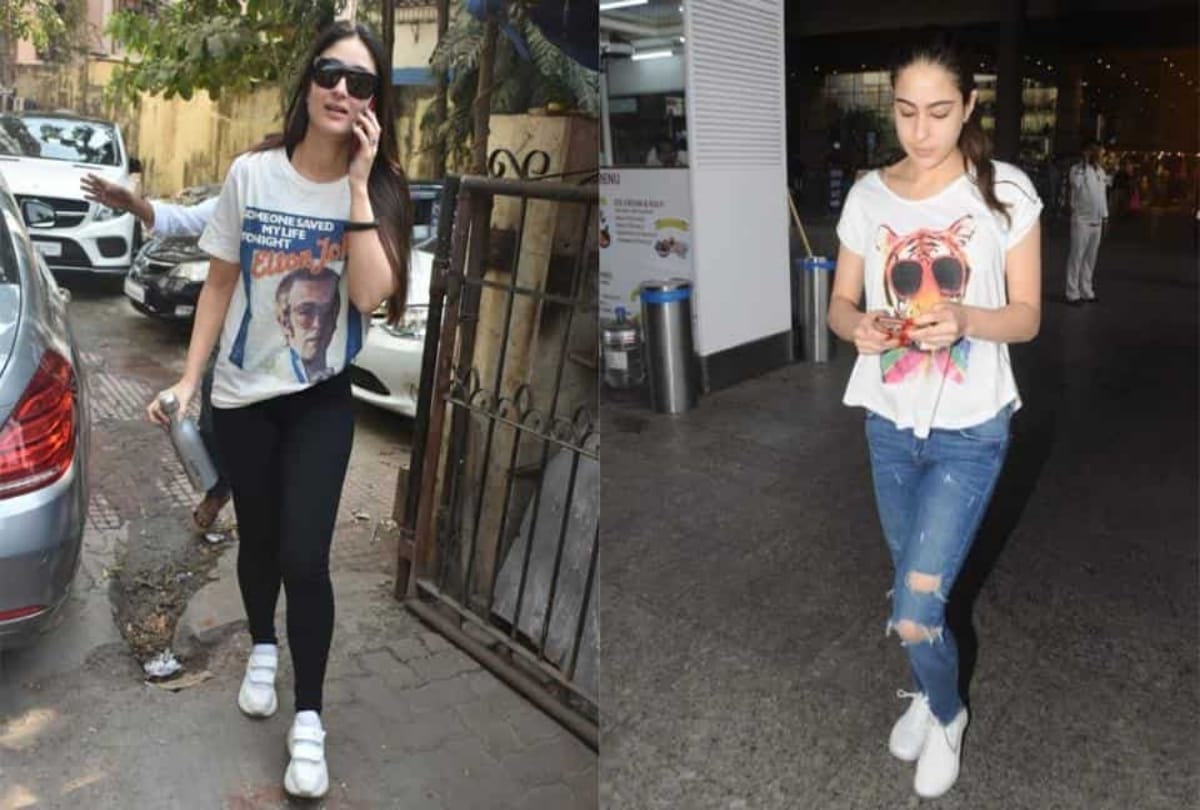 sara ali khan or kareena kapoor who wore this raw mango suit better