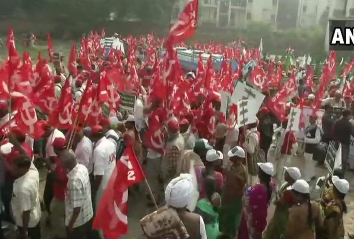 kisan march today all update and development of the day