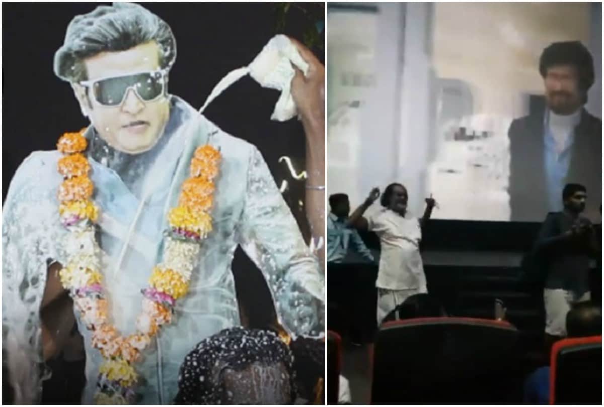Rajinikanth fans celebrated 2.0 film release as a special day pause the film only for grand entry