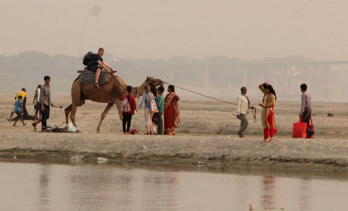 Winter season start varanasi people enjoy on across ganga
