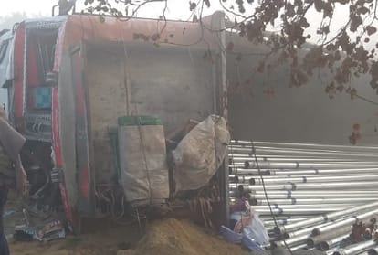 road accident in khanna of punjab due to fog