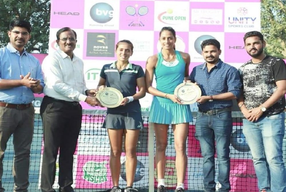 Ankita Raina and Karman kaur Thandi pair wins Pune Open doubles crown 