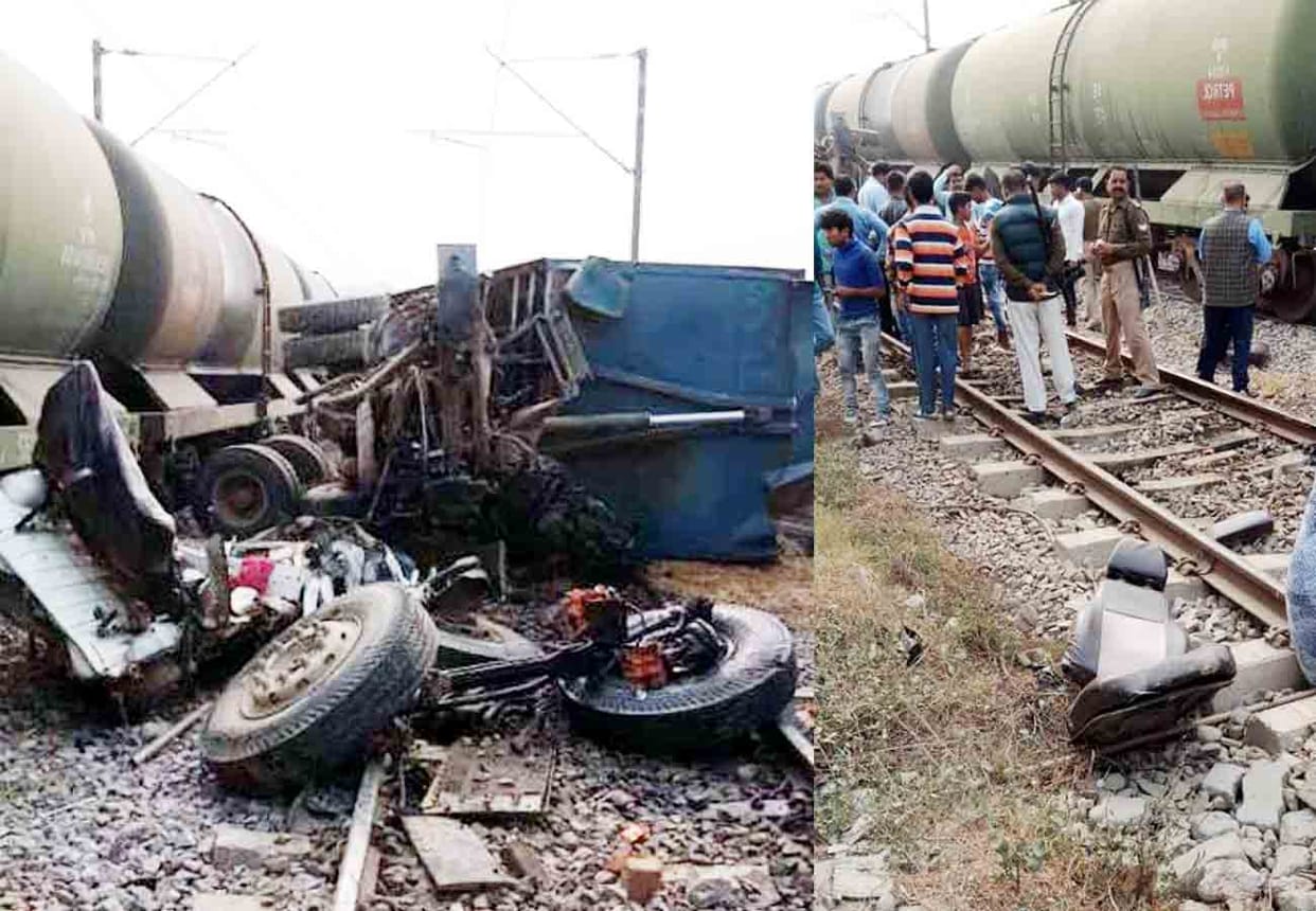 Train accident near Unnao Kanpur Lucknow railway track interrupted