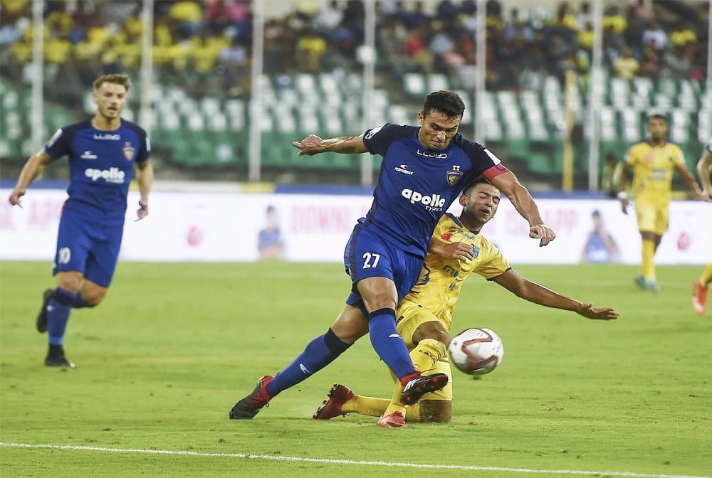 chennaiyin fc and kerala blasters match ends with draw by 0-0