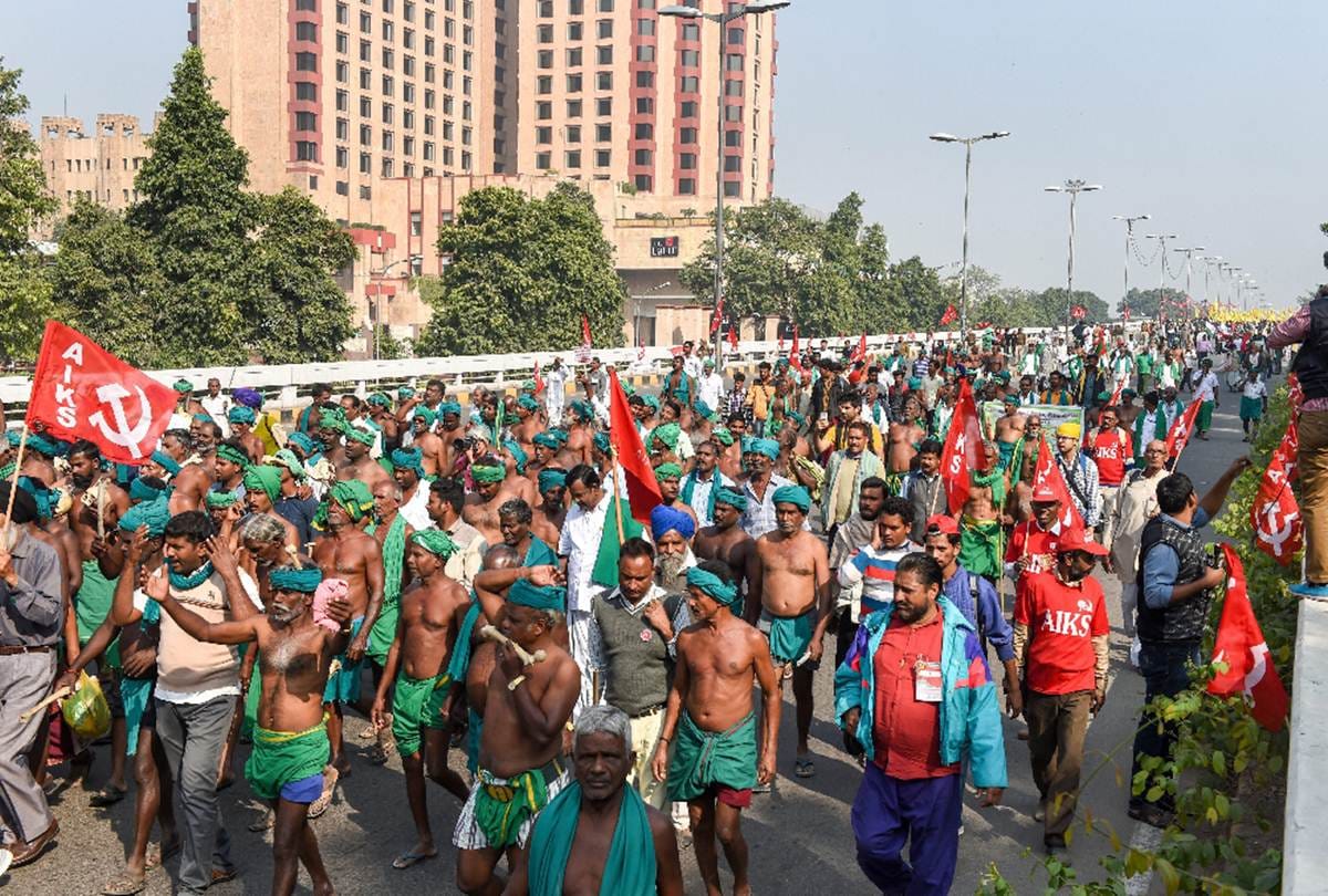 kisan rally delhi live see farmers agitation in pictures