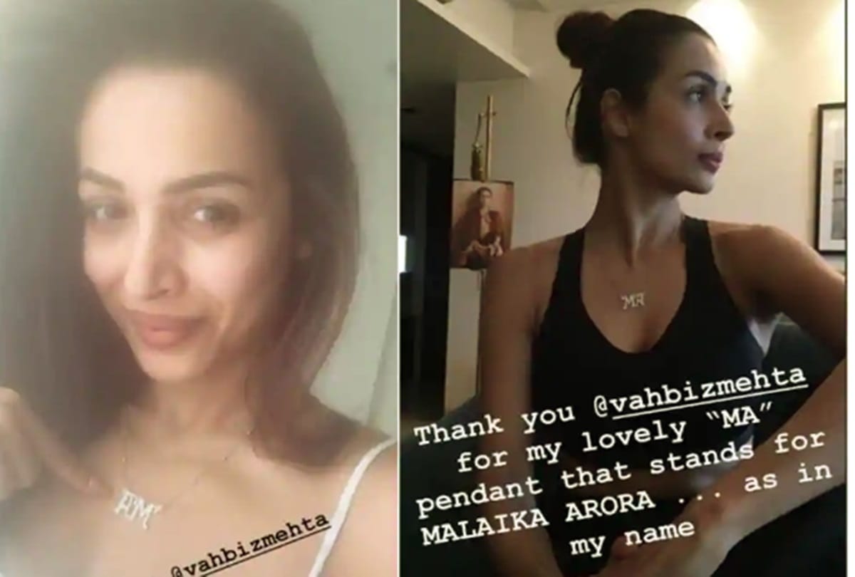 Malaika arora new pendant stands for her name not for Arjun Kapoor