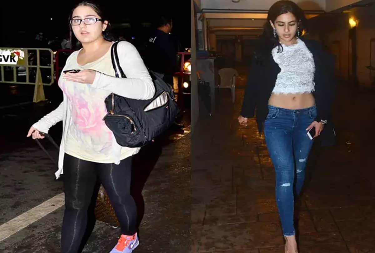 Sara Ali Khan looks like this with a weight of 96 kg, reduced to 30 kg in 4 months after acting