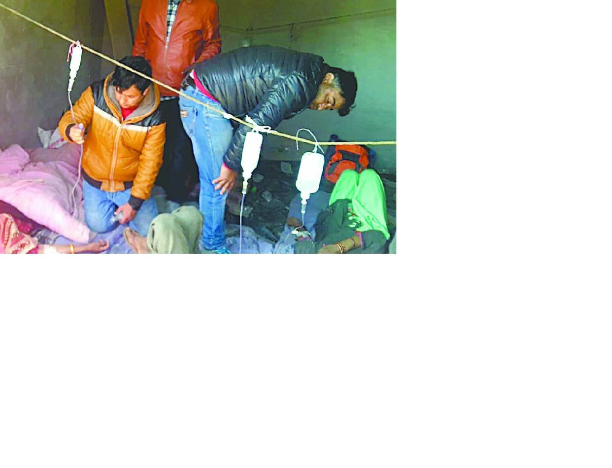 55 patients in 10 bed hospital
