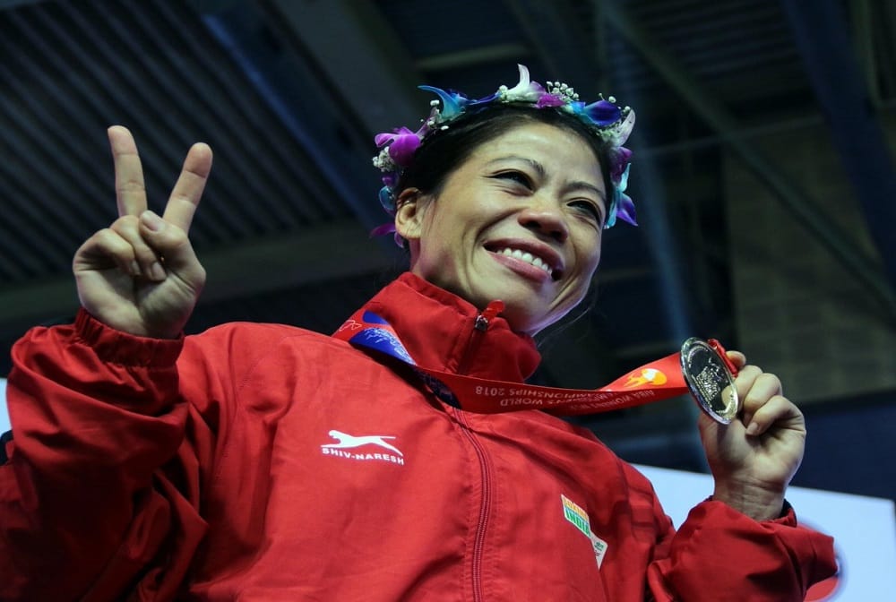 Boxer Mary Kom arrives in Sonipat of Haryana