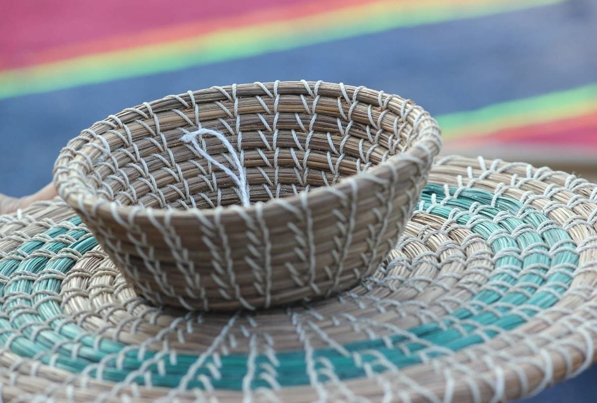 handicrafts made from pine leaves Sudarshana kangra himachal pradesh